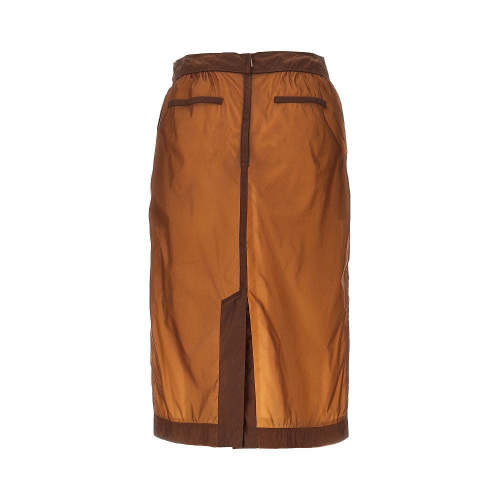 Nylon pencil skirt