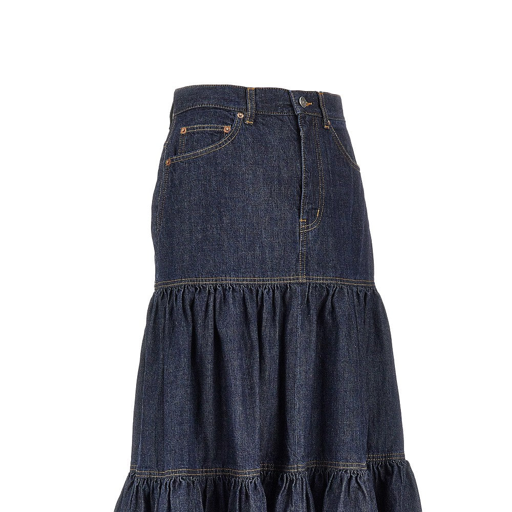 'Country' denim skirt