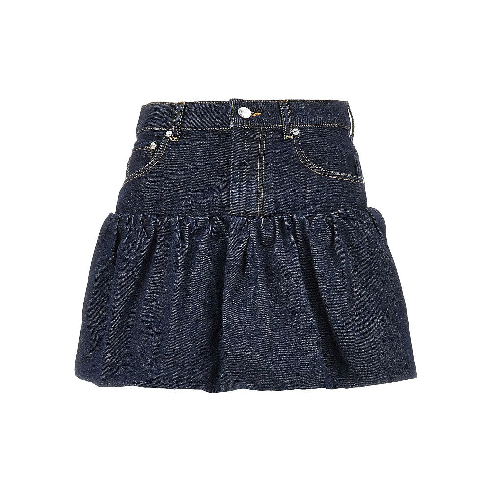 Minigonna a palloncino in denim