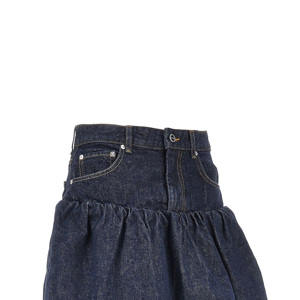Minigonna a palloncino in denim