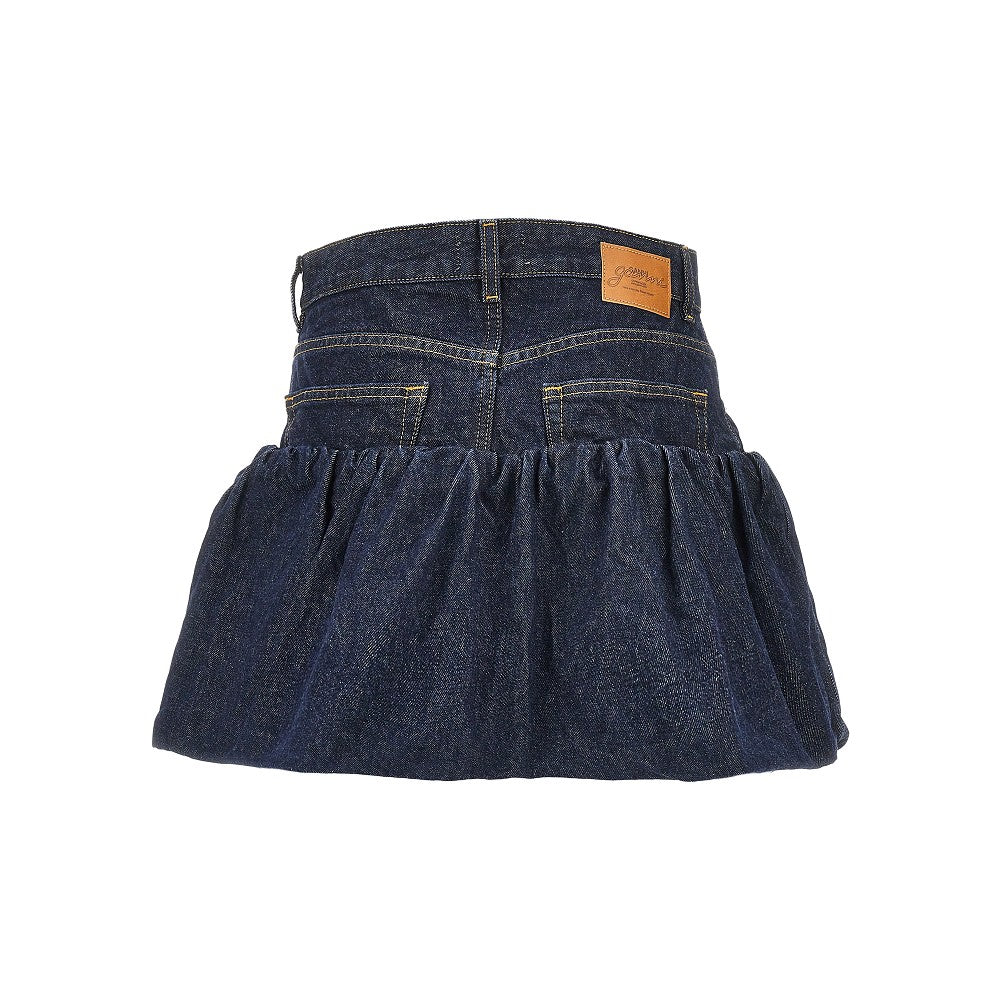 Minigonna a palloncino in denim