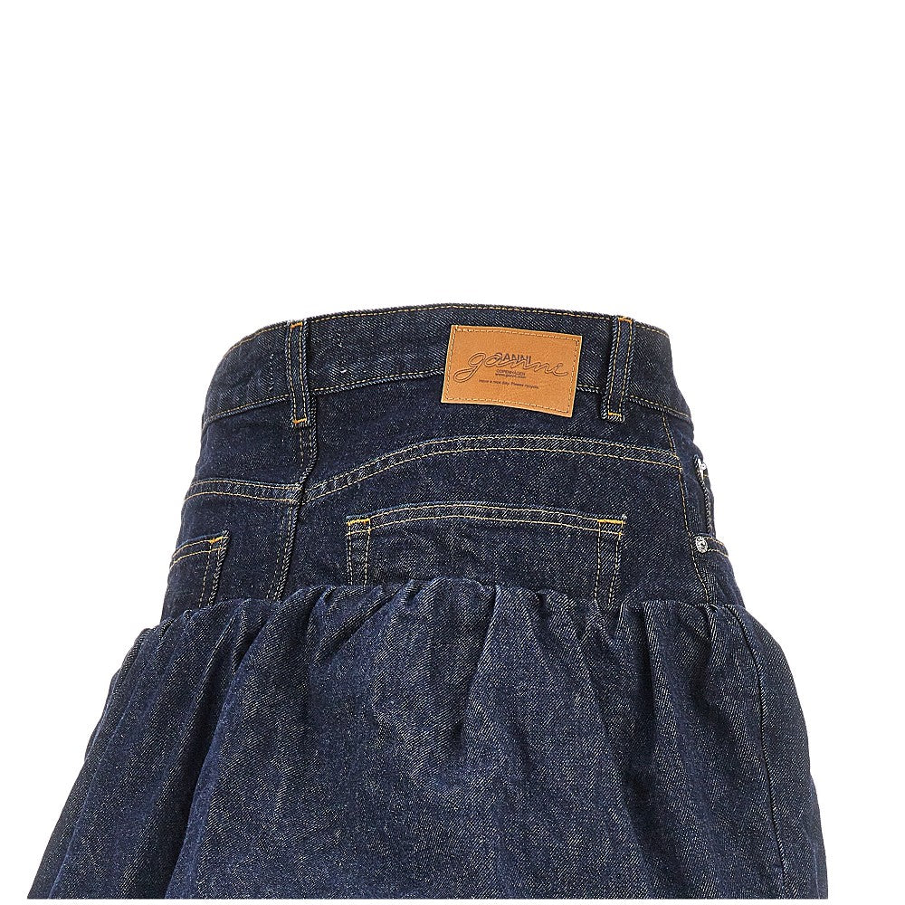 Minigonna a palloncino in denim