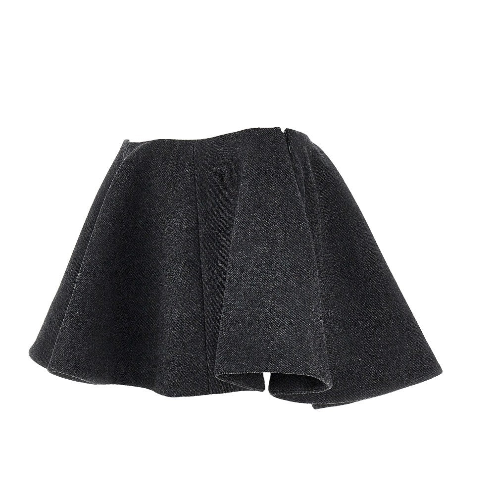 Wool-blend mini skirt