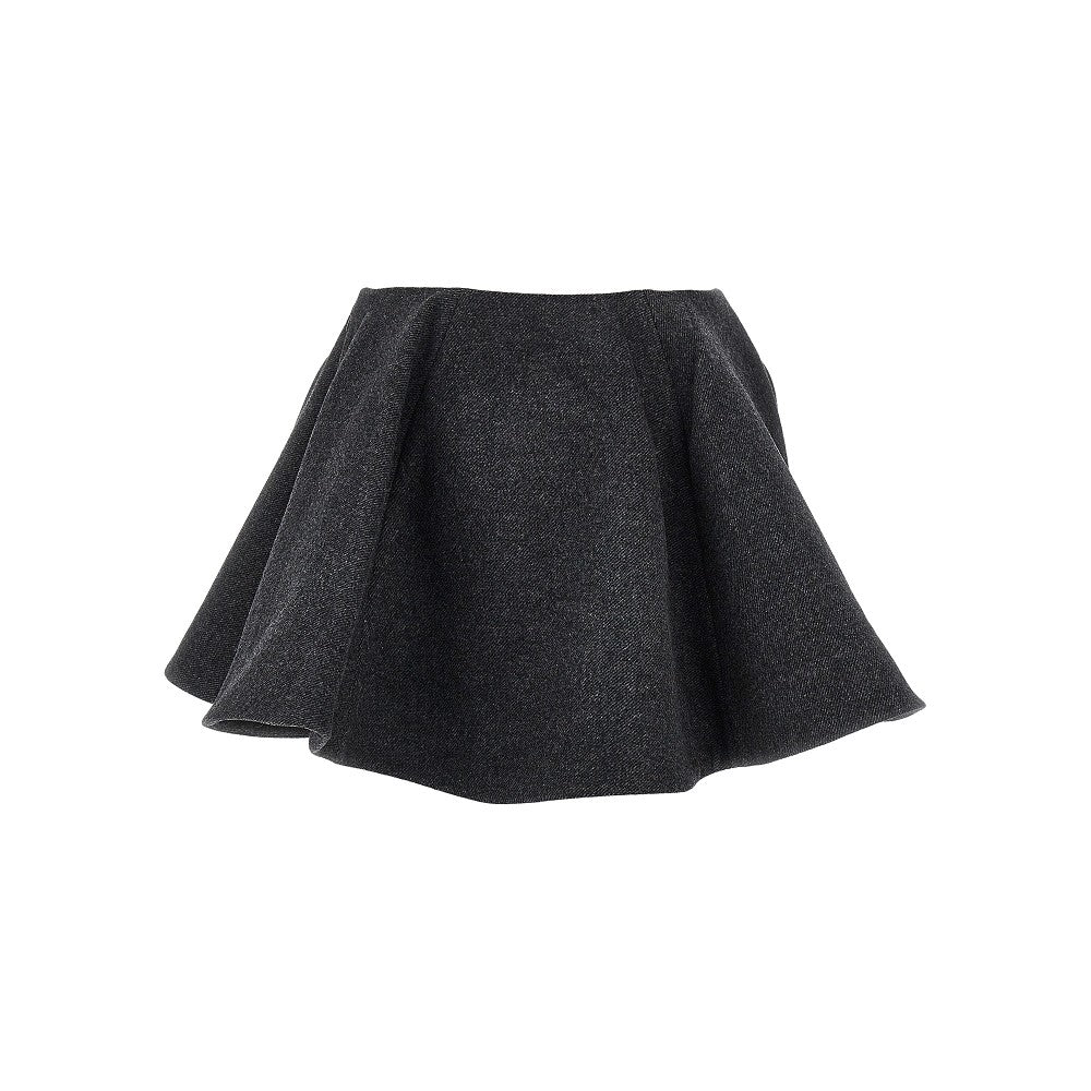 Wool-blend mini skirt