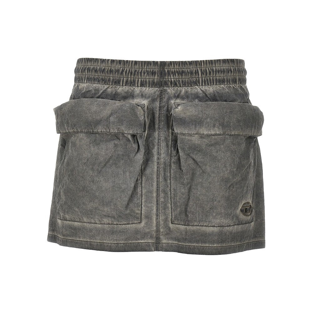 'O-Cean' Taslan fabric mini skirt