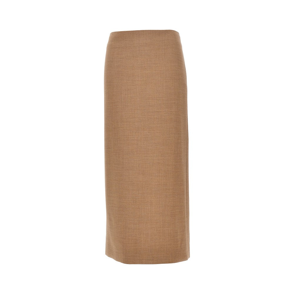 Gonna longuette in lana stretch 'Jackie'