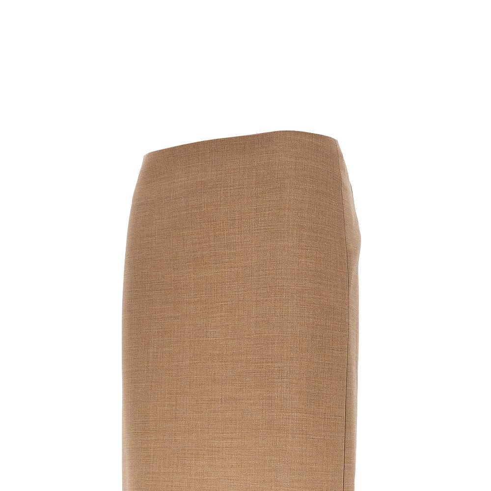 Gonna longuette in lana stretch 'Jackie'