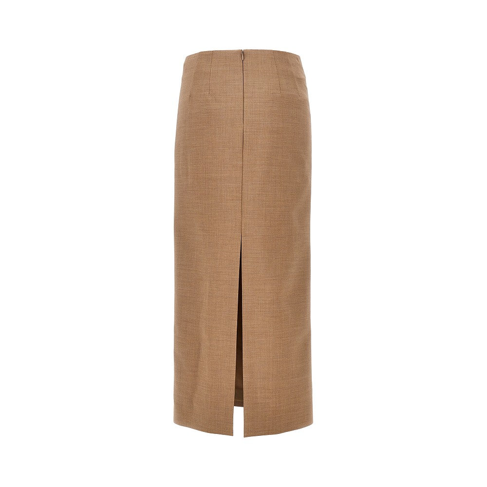 Gonna longuette in lana stretch 'Jackie'
