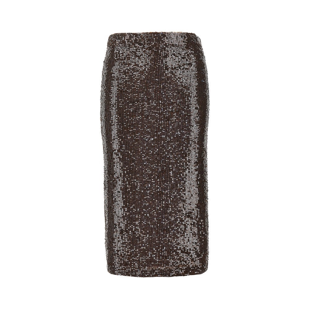 Sequinned midi skirt