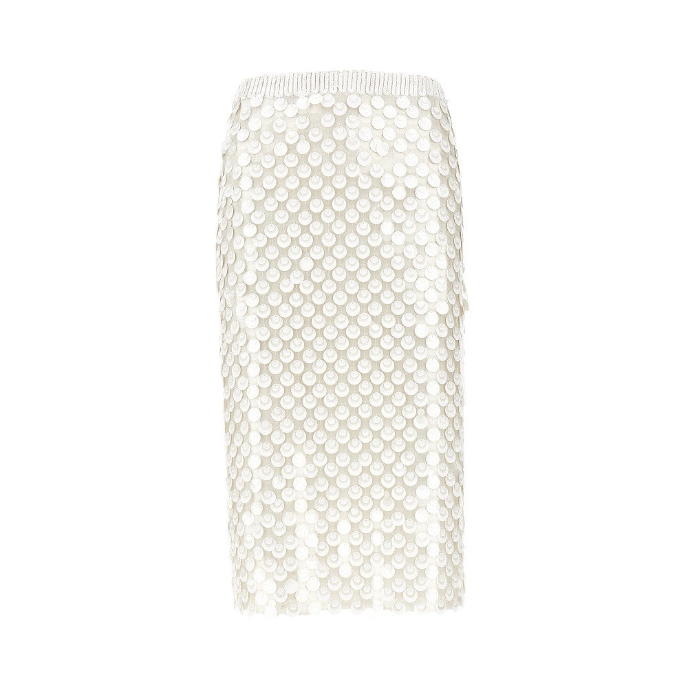 Sequinned midi skirt