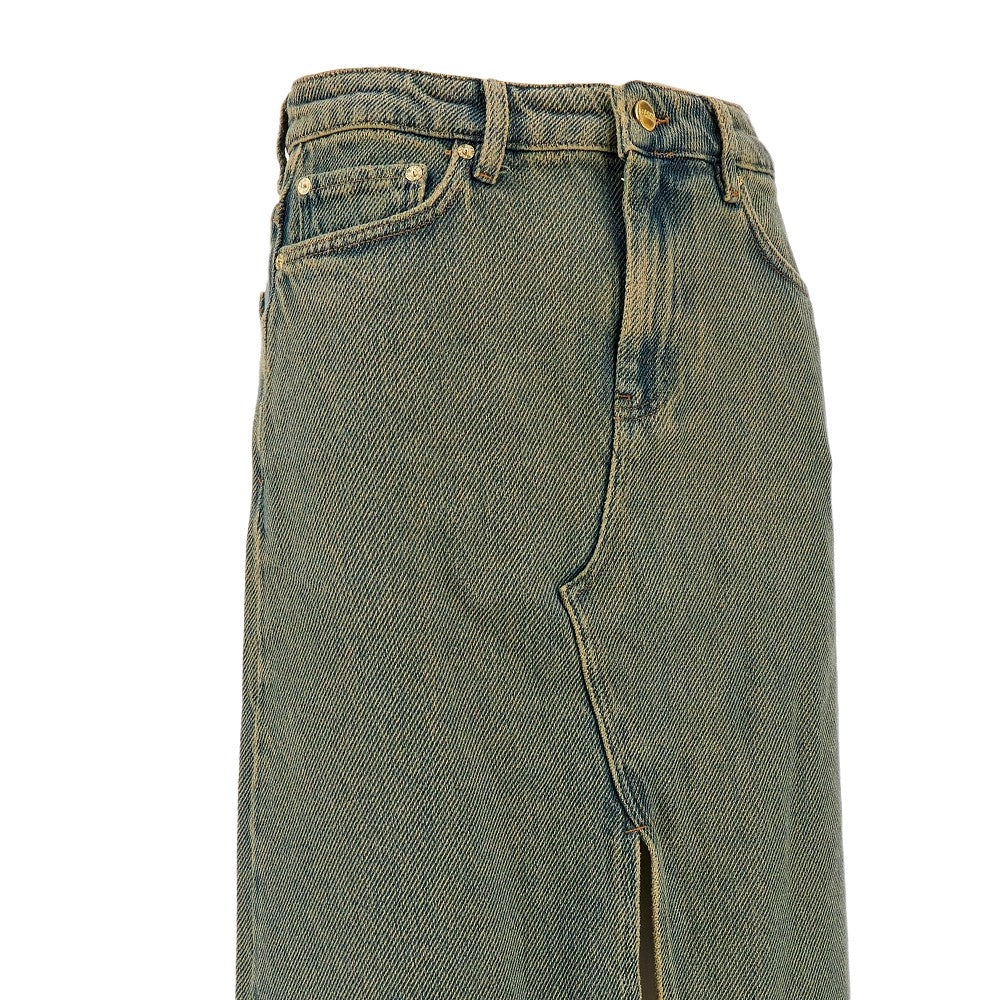 Maxi gonna in denim sovratinto