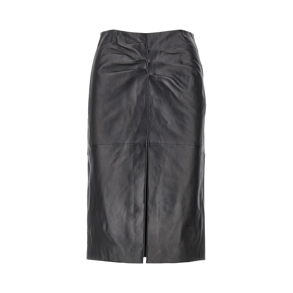 Gonna midi 'Tuline' in pelle