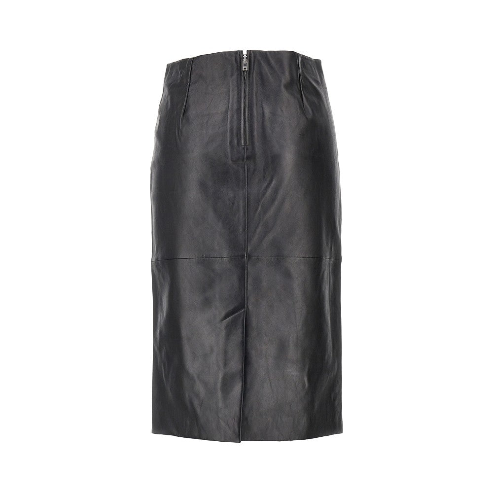 Gonna midi 'Tuline' in pelle