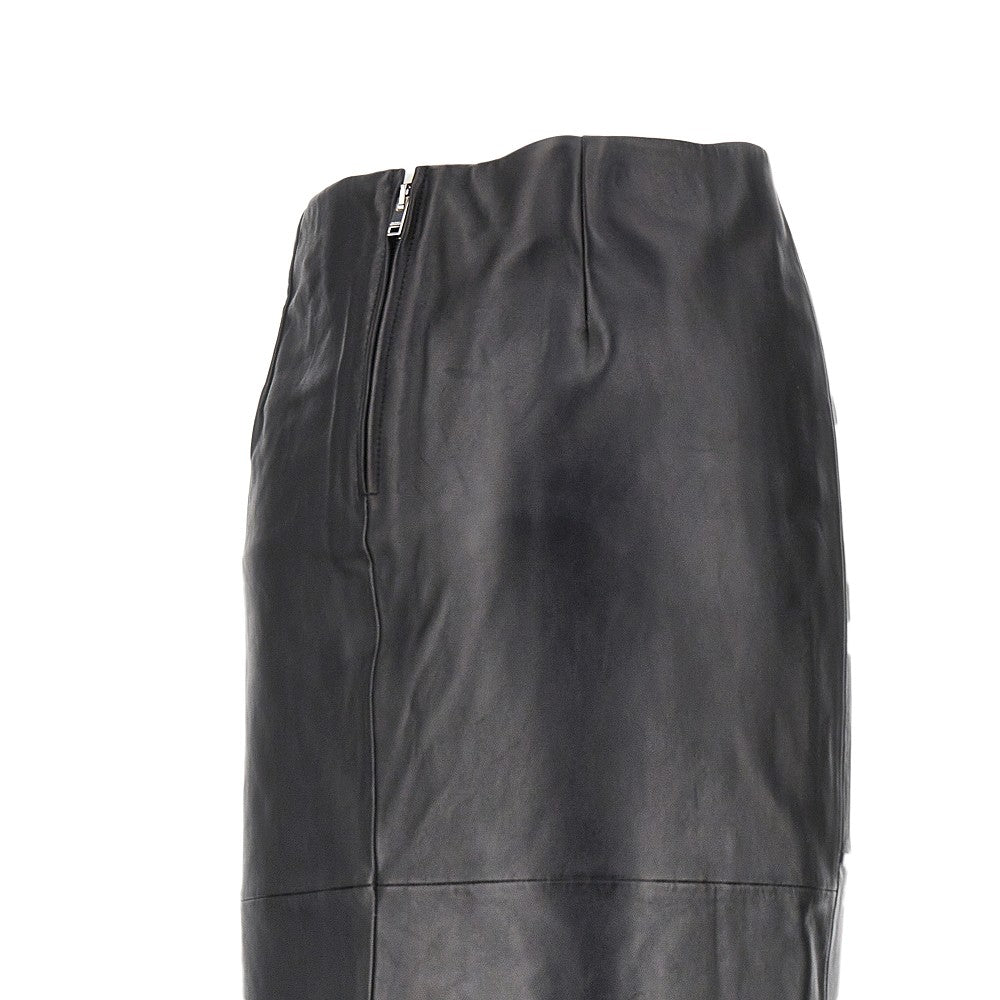 Gonna midi 'Tuline' in pelle