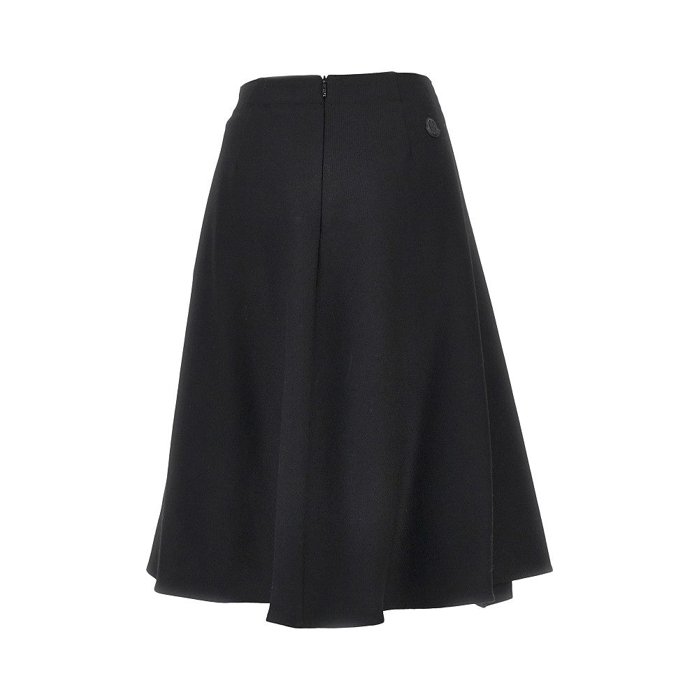 Wool gabardine midi skirt