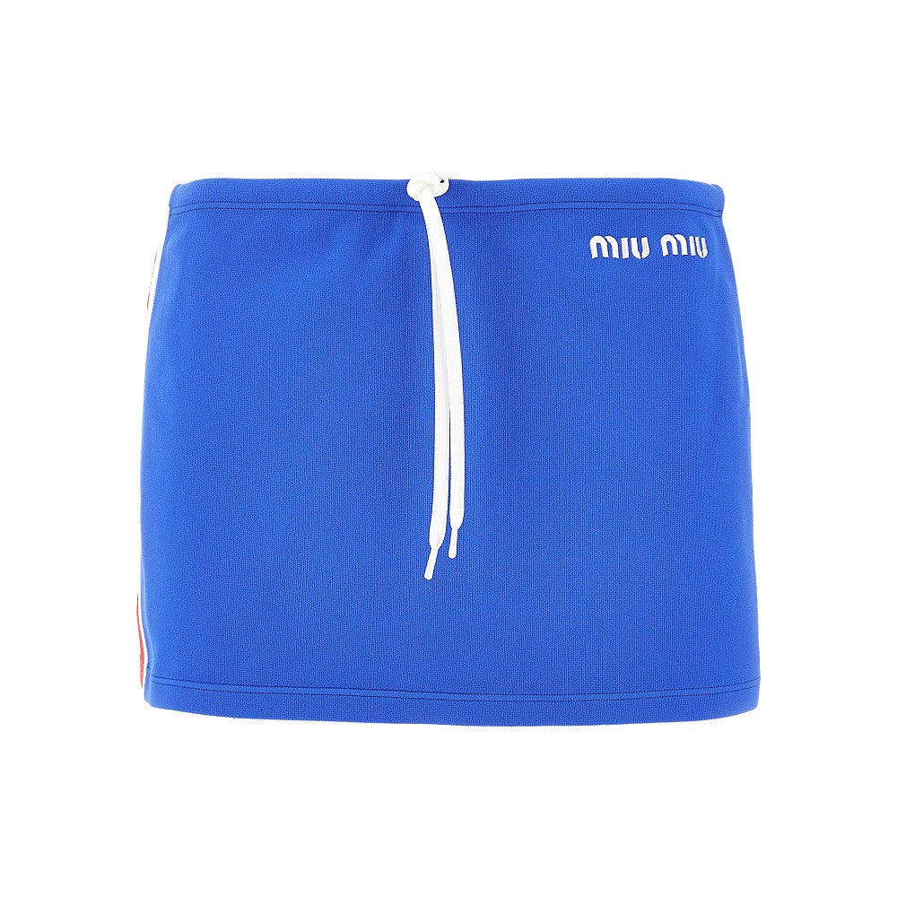 Technical jersey mini skirt