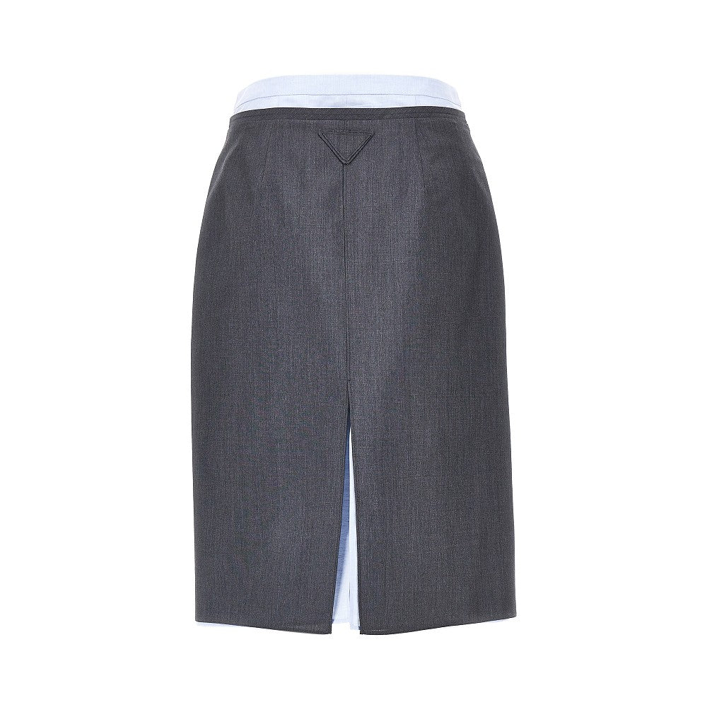Gonna a strati in Light Mohair e Chambray