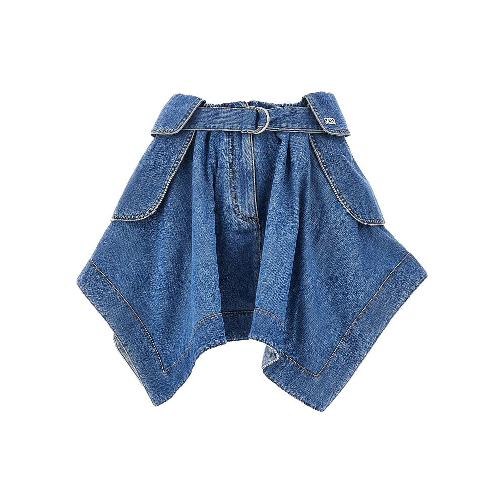 Minigonna cargo in denim