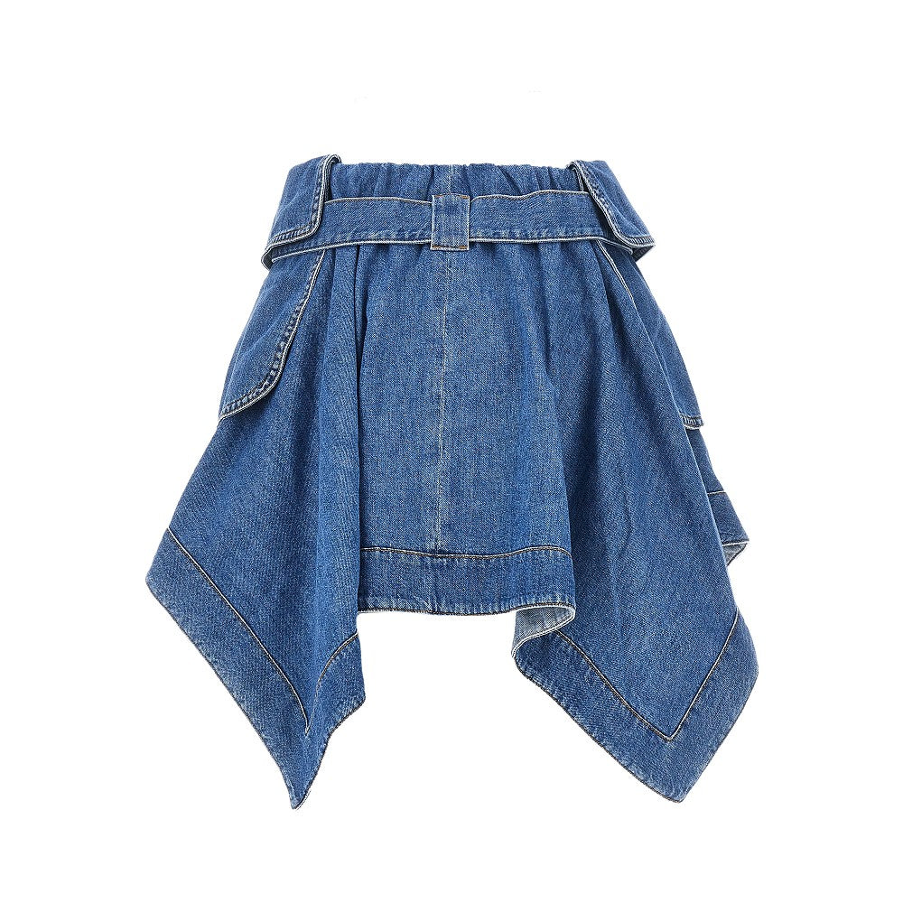 Minigonna cargo in denim