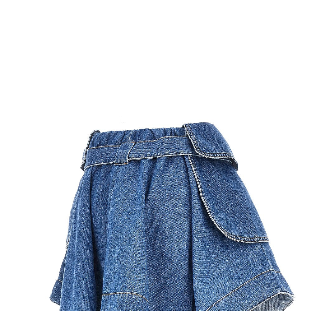 Minigonna cargo in denim