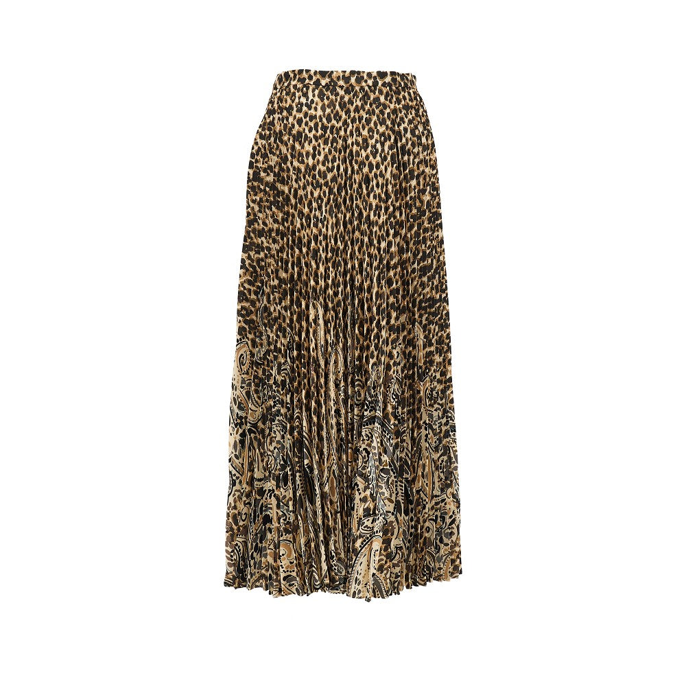 Gonna lunga con stampa animalier