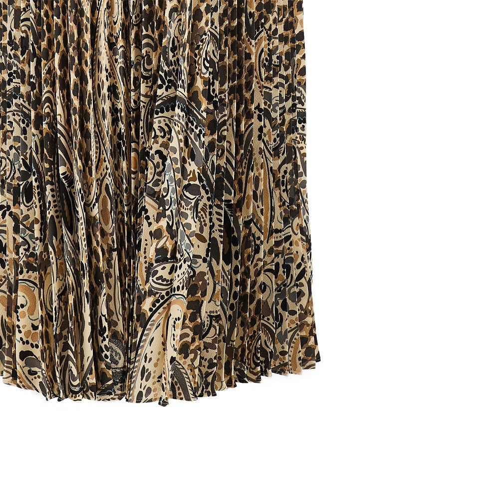Gonna lunga con stampa animalier