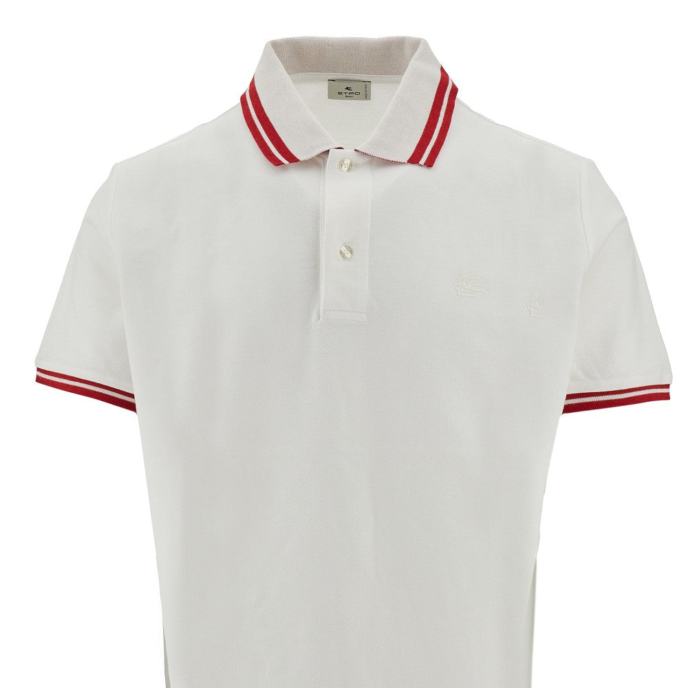 Pegaso embroidery piquet polo shirt