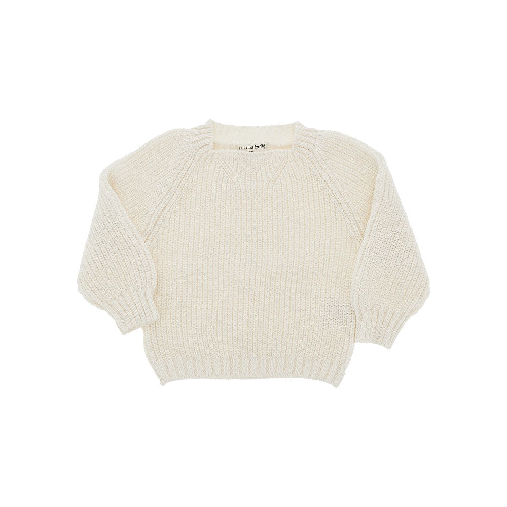 Pullover in maglia di lino e cotone