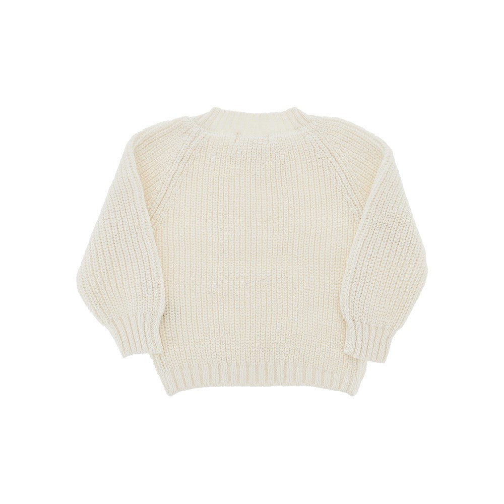 Pullover in maglia di lino e cotone