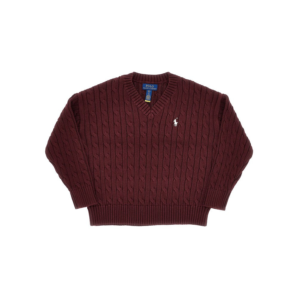 Pullover in cotone a trecce