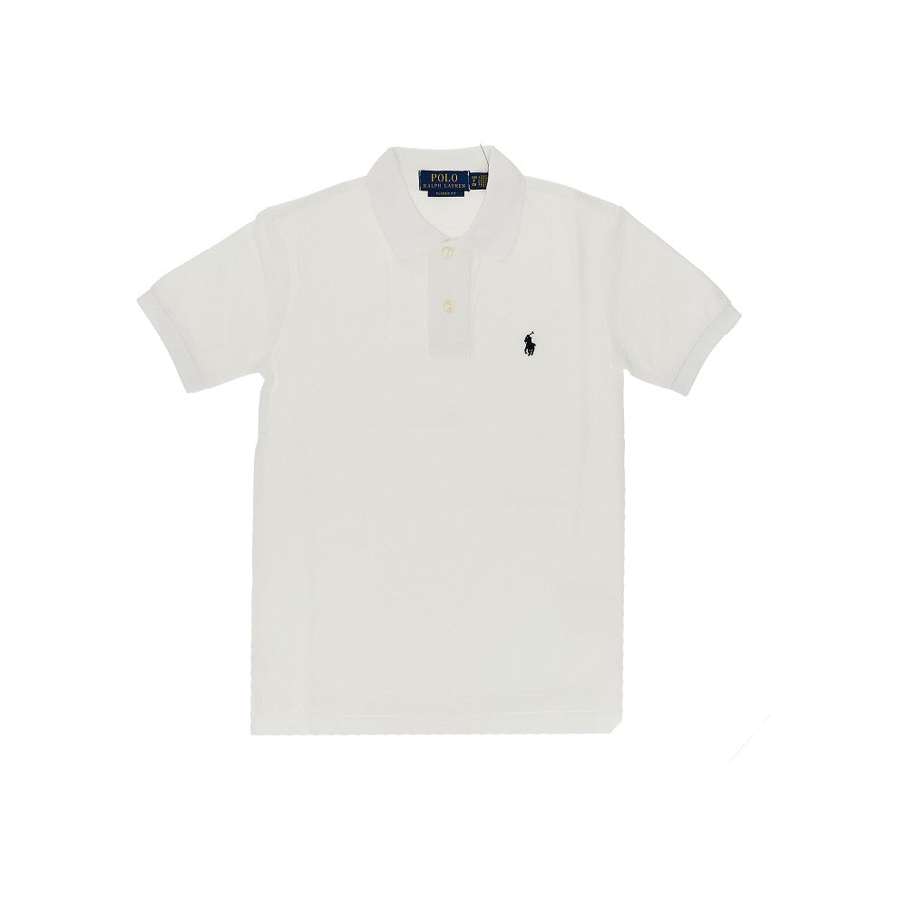 Cotton piquet polo shirt with logo embroidery