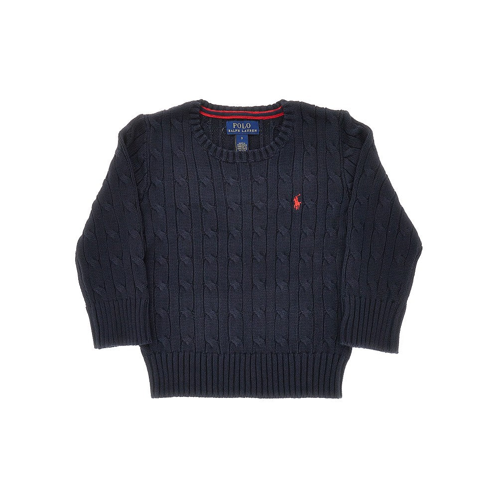 Cable-knit cotton sweater