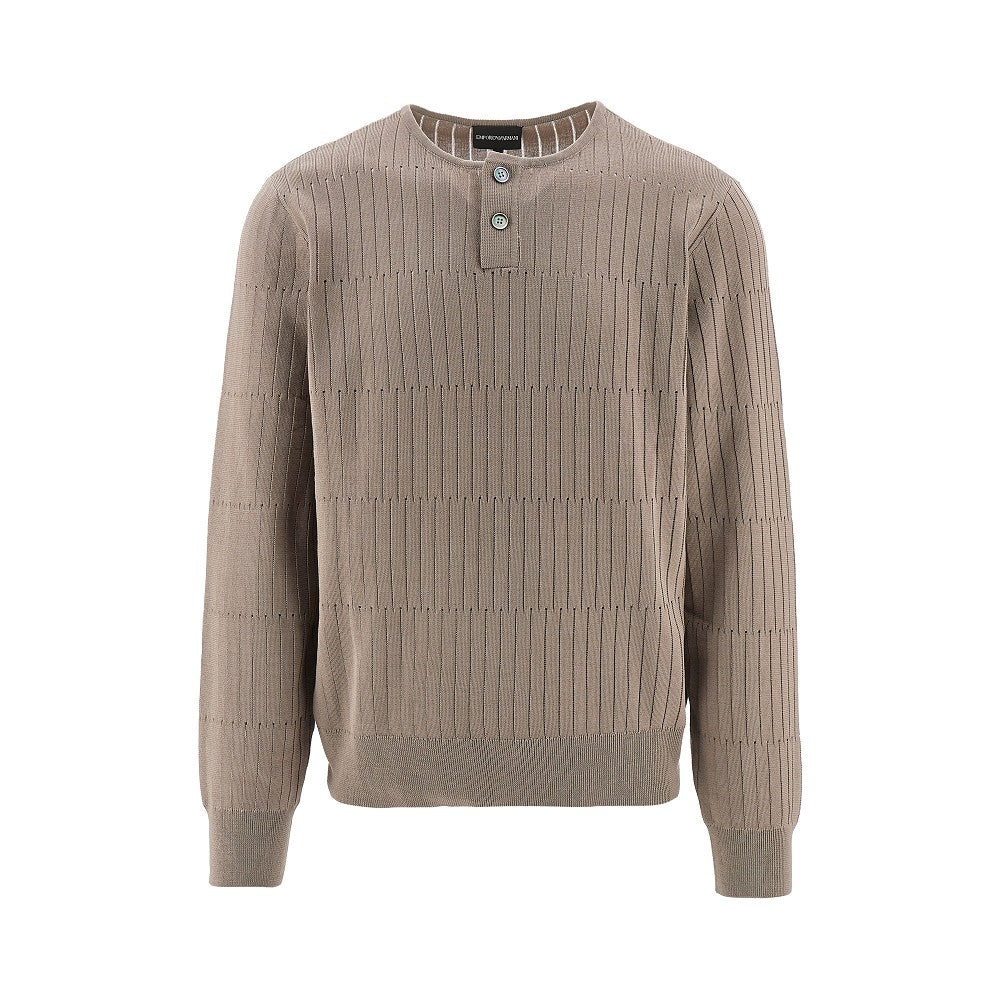 Serafino collar crewneck sweater