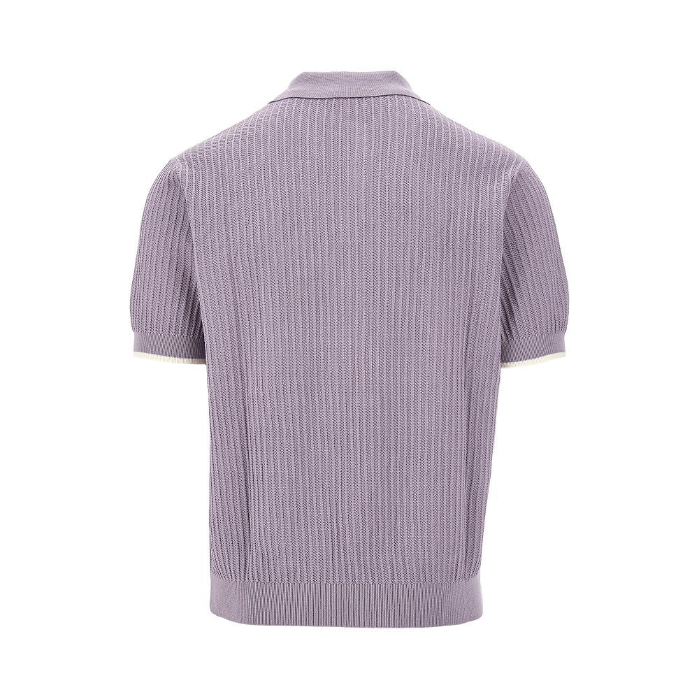 Cotton knit polo shirt