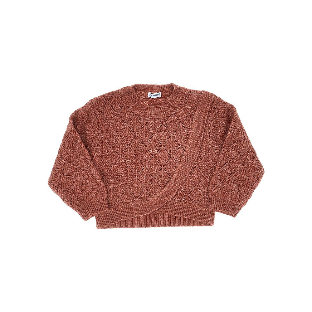 Pullover in misto alpaca con effetto incrocio - KIDS
