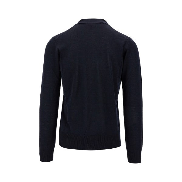 Polo a manica lunga in maglia
