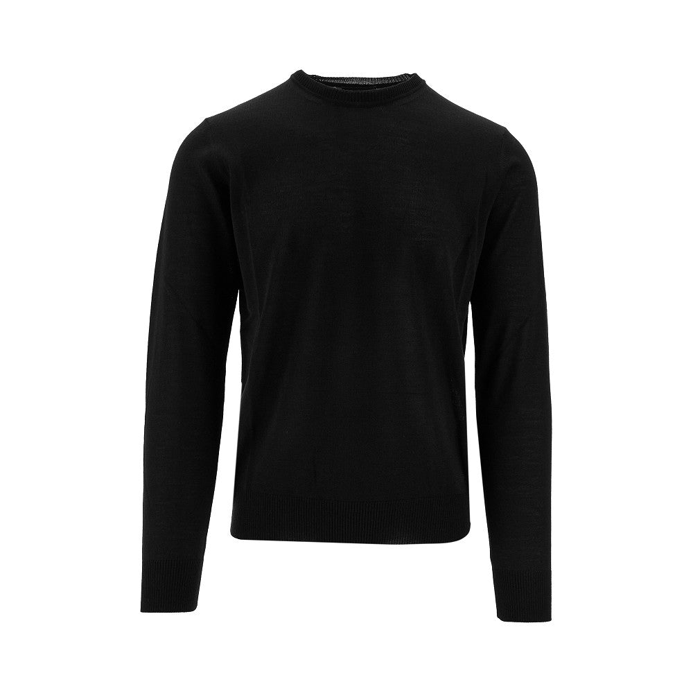 Pullover girocollo in lana