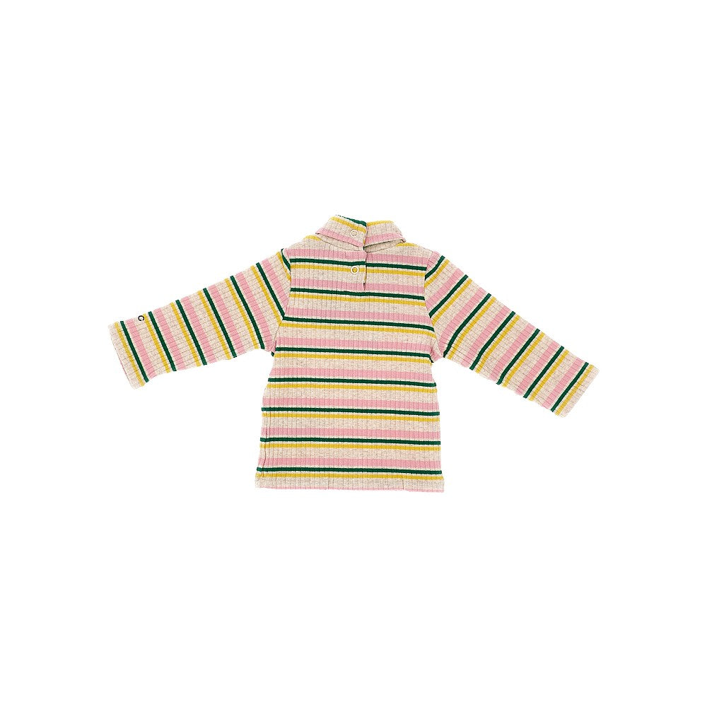 Ribbed cotton turtleneck top