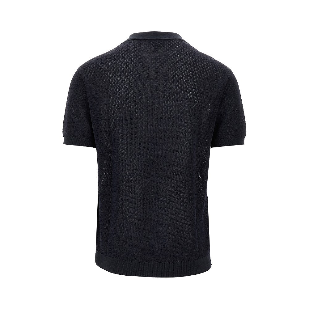 Polo in maglia jacquard