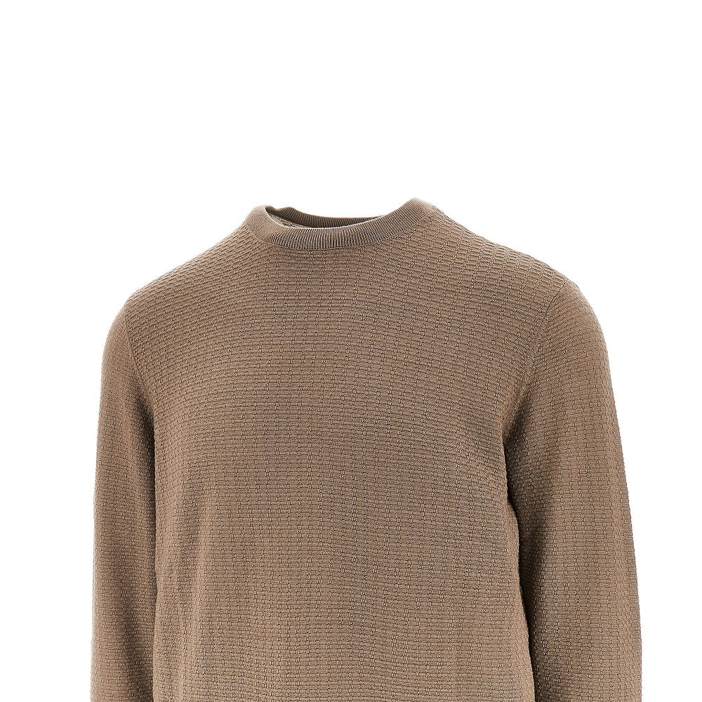 Pullover girocollo in lana jacquard