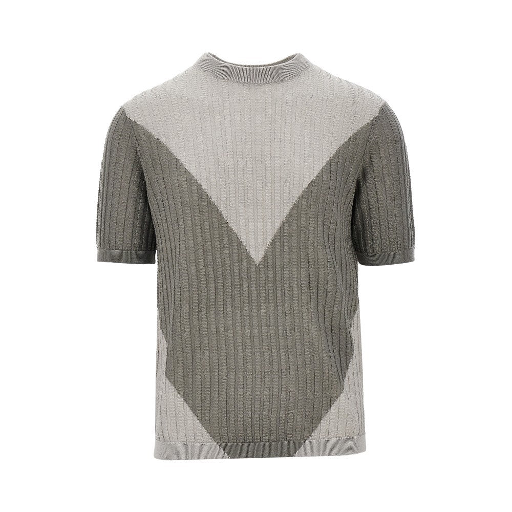 T-shirt in maglia goffrata