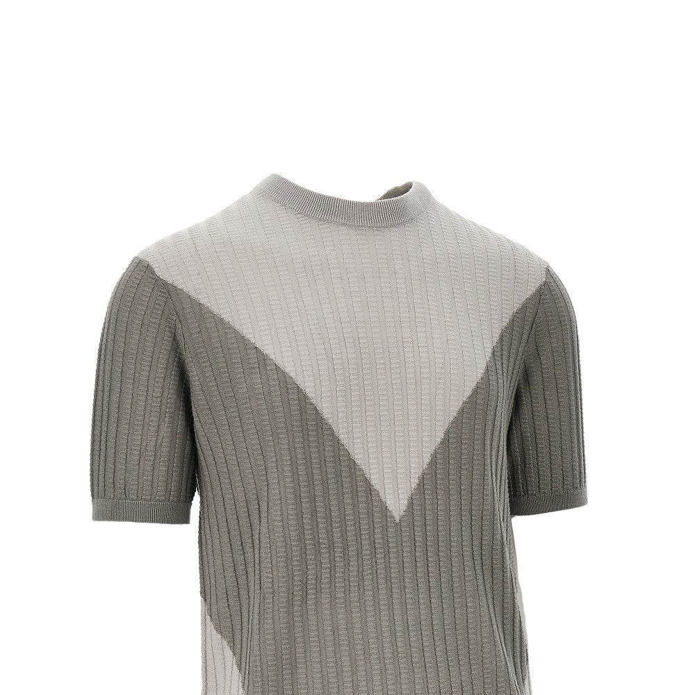 T-shirt in maglia goffrata