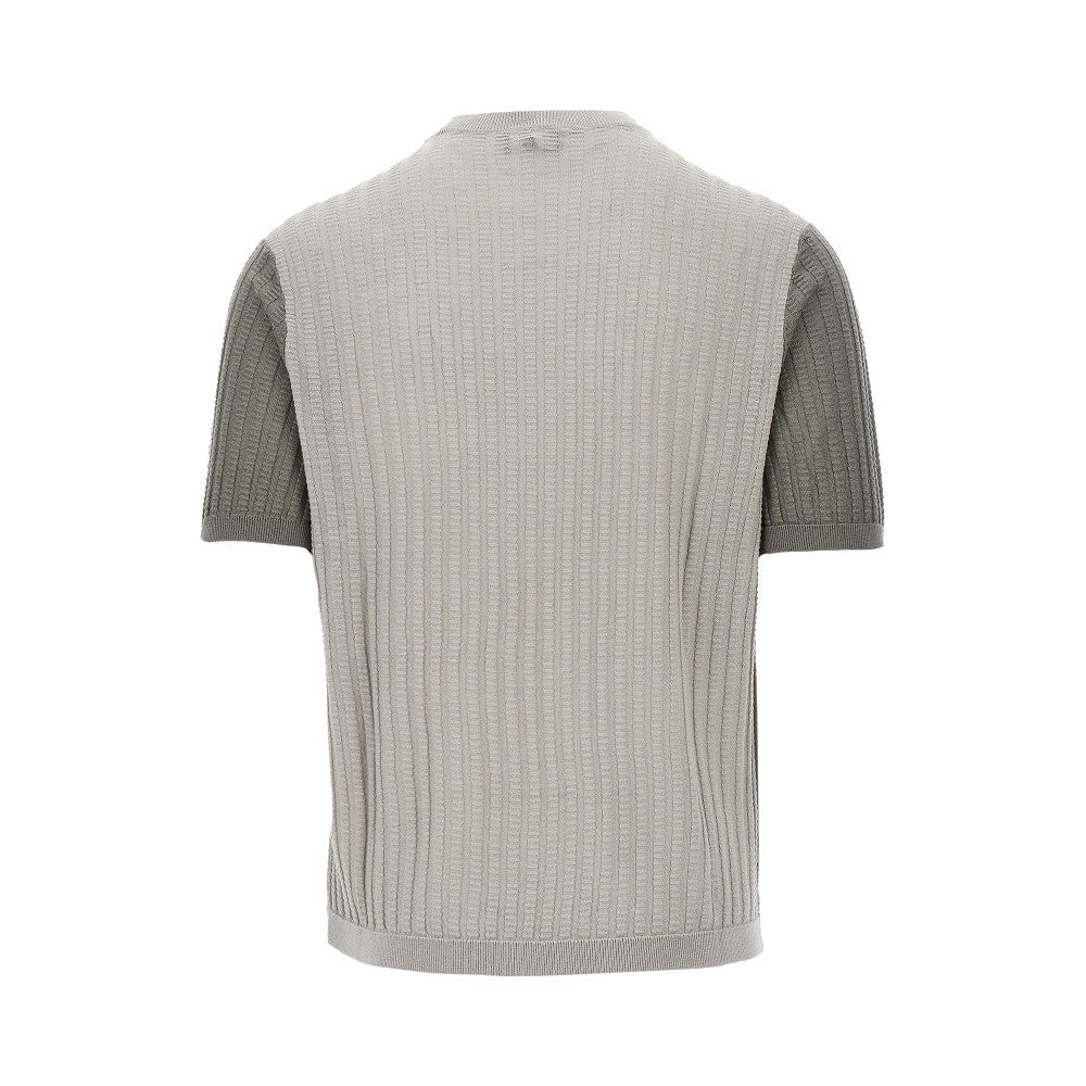 T-shirt in maglia goffrata