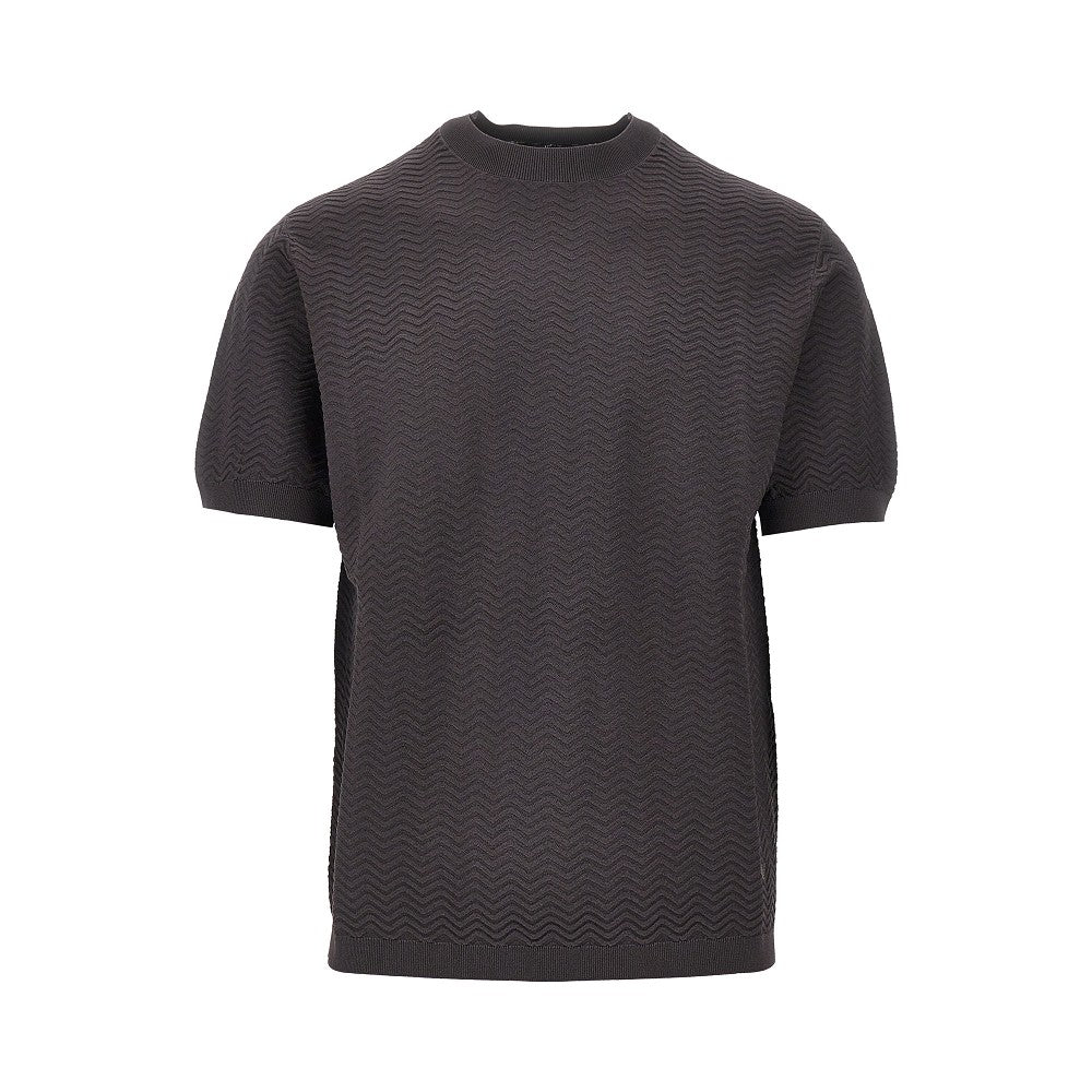 T-shirt in viscosa jacquard