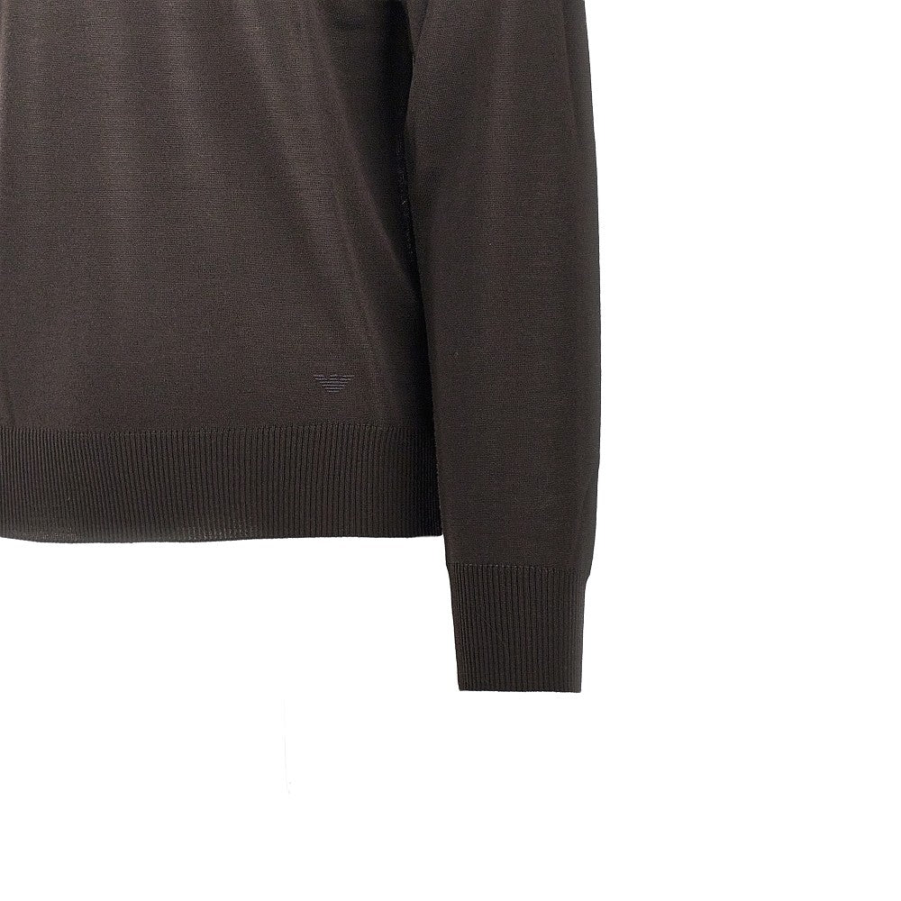 Pullover in lana vergine con ricamo Eagle