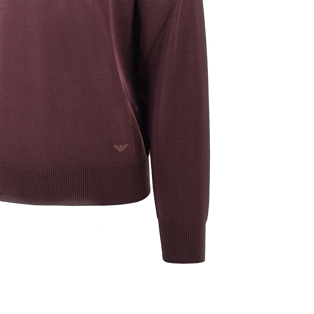 Pullover in lana vergine con ricamo Eagle