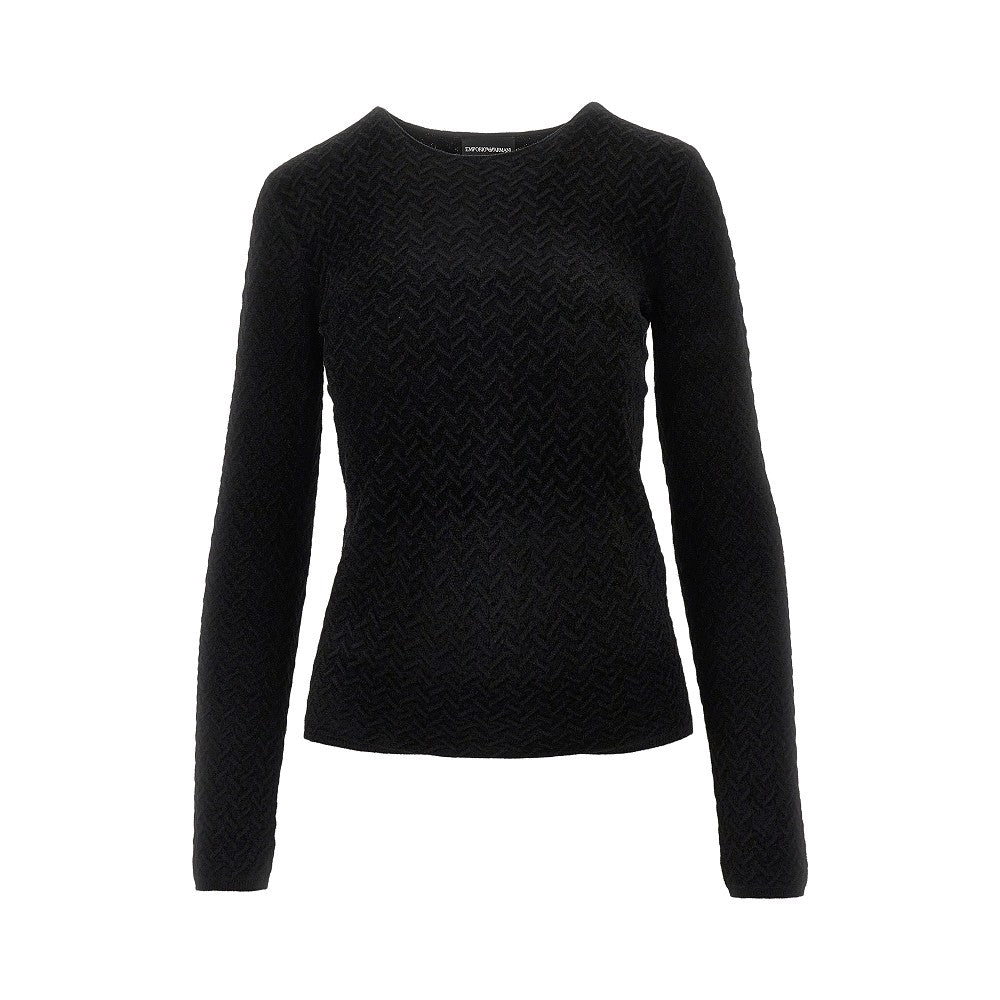 Embossed chenille top