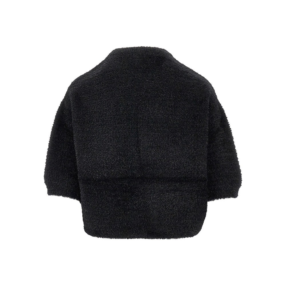 Lurex links stitch knit sweater