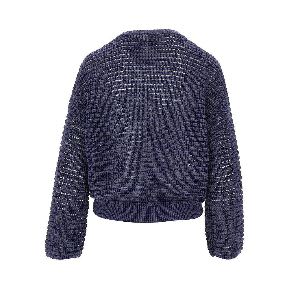 Openworked cashmere blend sweater