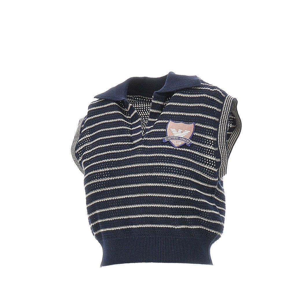 'EA Club' patch knitted vest